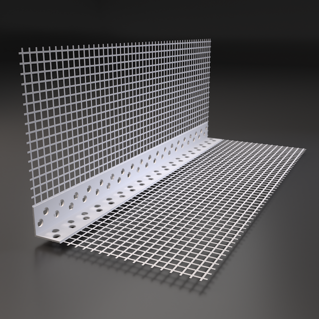 Профиль угловой ПВХ с армирующей сеткой FasadPro ГОСТ 10 см х 15 см 2,5 м